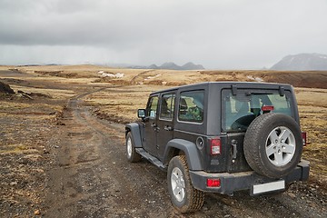 Image showing Car on Icelandic terrain