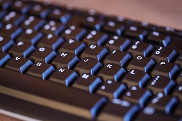 Image showing Black Keyboard Detail