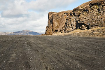 Image showing Icelandic landscape with cliffs