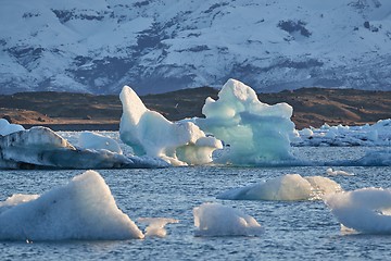 Image showing Glacial lake with icebergs