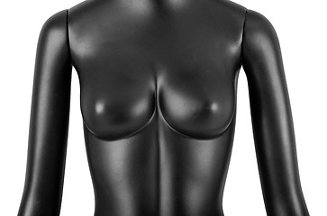 Image showing Black female mannequin isolated on white background.