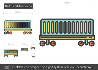 Image showing Railroad delivery line icon.