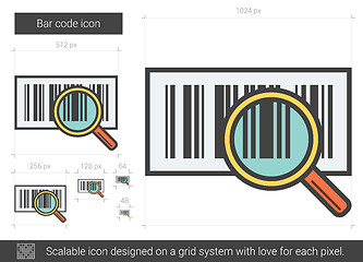 Image showing Bar code line icon.