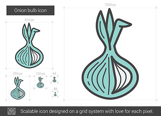 Image showing Onion bulb line icon.