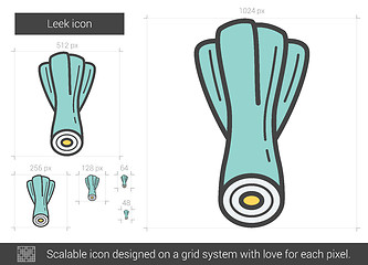 Image showing Leek line icon.