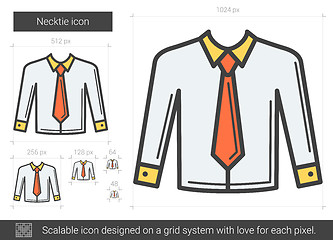 Image showing Necktie line icon.