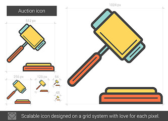 Image showing Auction line icon.