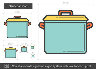 Image showing Saucepan line icon.