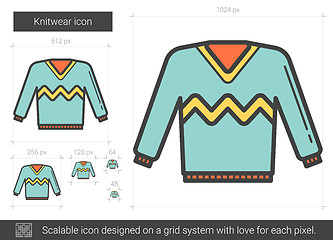 Image showing Knitwear line icon.