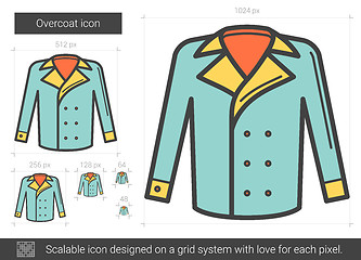 Image showing Overcoat line icon.