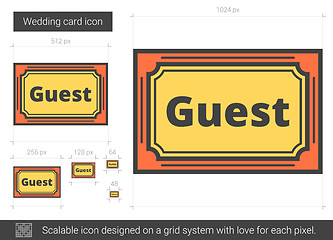 Image showing Wedding card line icon.