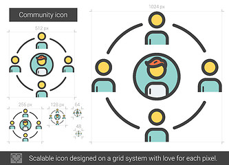 Image showing Community line icon.