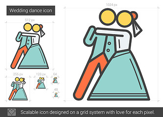 Image showing Wedding dance line icon.
