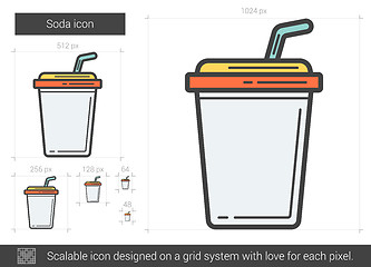 Image showing Soda line icon.