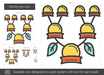 Image showing Family tree line icon.