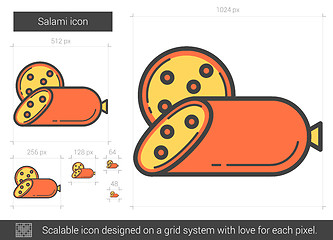 Image showing Salami line icon.