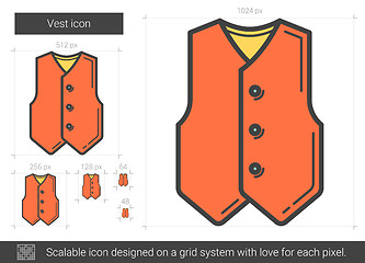 Image showing Vest line icon.