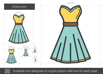 Image showing Dress line icon.
