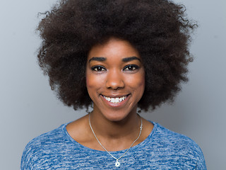 Image showing portrait of a beautiful friendly black woman