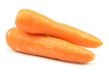 Image showing Whole orange carrot isolated