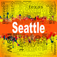 Image showing Seattle word cloud design