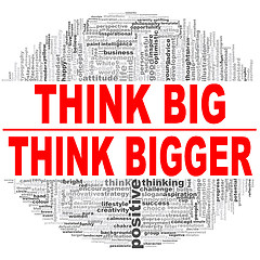 Image showing Think big word cloud