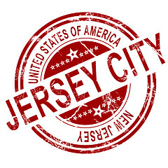 Image showing Jersey City stamp with white background