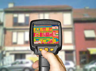 Image showing Detecting Heat Loss Outside building Using Thermal Camera