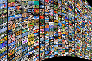 Image showing Giant multimedia widescreen video and image walls