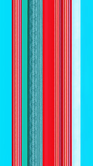 Image showing Colorful Vertical Striped Pattern With Ethnic Ornament