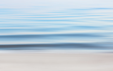 Image showing Abstract Seascape Motion Blurred Background Of Summer Beach