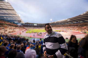 Image showing portrait of a male football fan