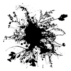 Image showing floral ink spray