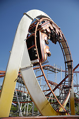 Image showing Rollercoaster in a loop