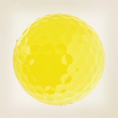 Image showing Golf ball. 3D rendering. Vintage style