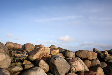 Image showing Stones at the Øresund at Kronborg Castle