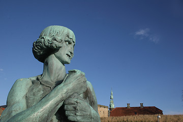 Image showing Statues fronting Kronborg Castle