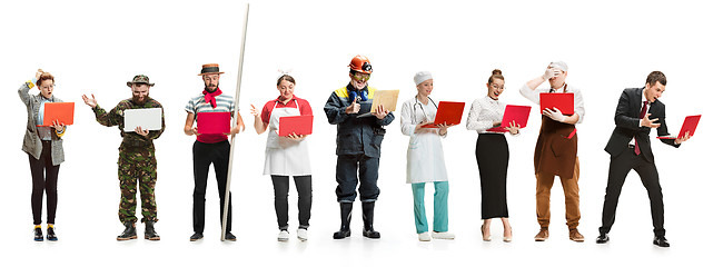 Image showing Montage about different professions