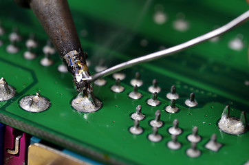 Image showing Installation and soldering of electronic components