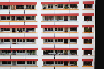 Image showing Front view of Singapore traditional apartments