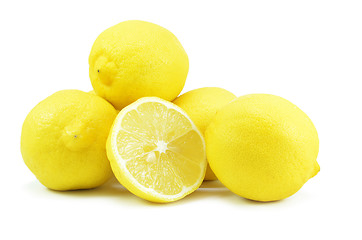 Image showing Group of lemon fruits