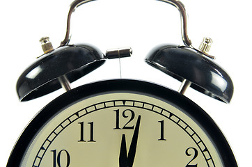 Image showing Black colored alarm clock