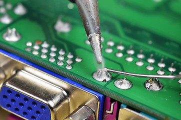 Image showing Installation and soldering of electronic components