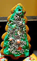 Image showing Homemade christmas cookies in baking dishes