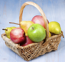 Image showing Colorful Apples and Pears