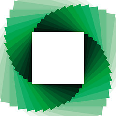 Image showing Simple abstract background with green color blend squares