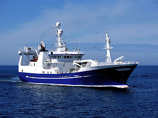 Image showing Fishing Boat at Sea.