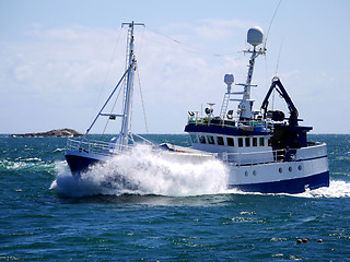 Image showing Fishing Boat Underway.