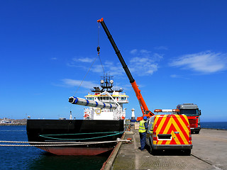 Image showing Offshore Supply Ship Loading.