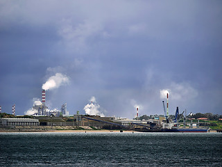 Image showing Industrial Pollution Scene.